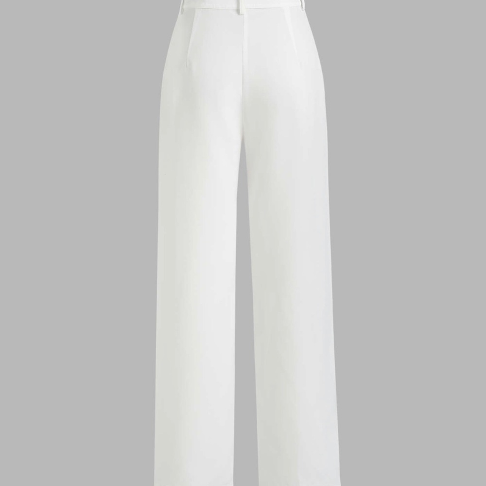 Solid Stitch Straight Leg Trousers - image 2